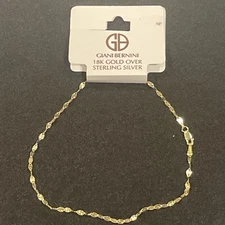Giani Bernini  10” Anklet, 18k Gold Over Sterling Silver