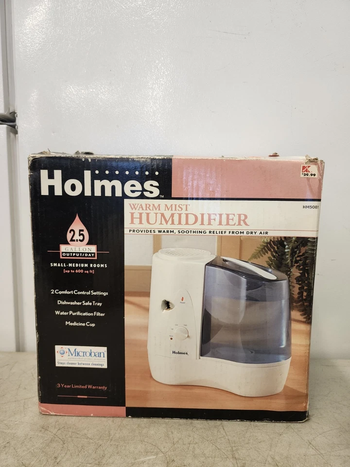 Holmes Filter Free Warm Mist Humidifier Small Rooms 24 Hour HM5081TG Auto Off - Image 2 of 4