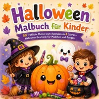 Halloween Malbuch Kinder 50 Ausmalbilder Ab 4 Jahren Geschenk MäDchen Jungen