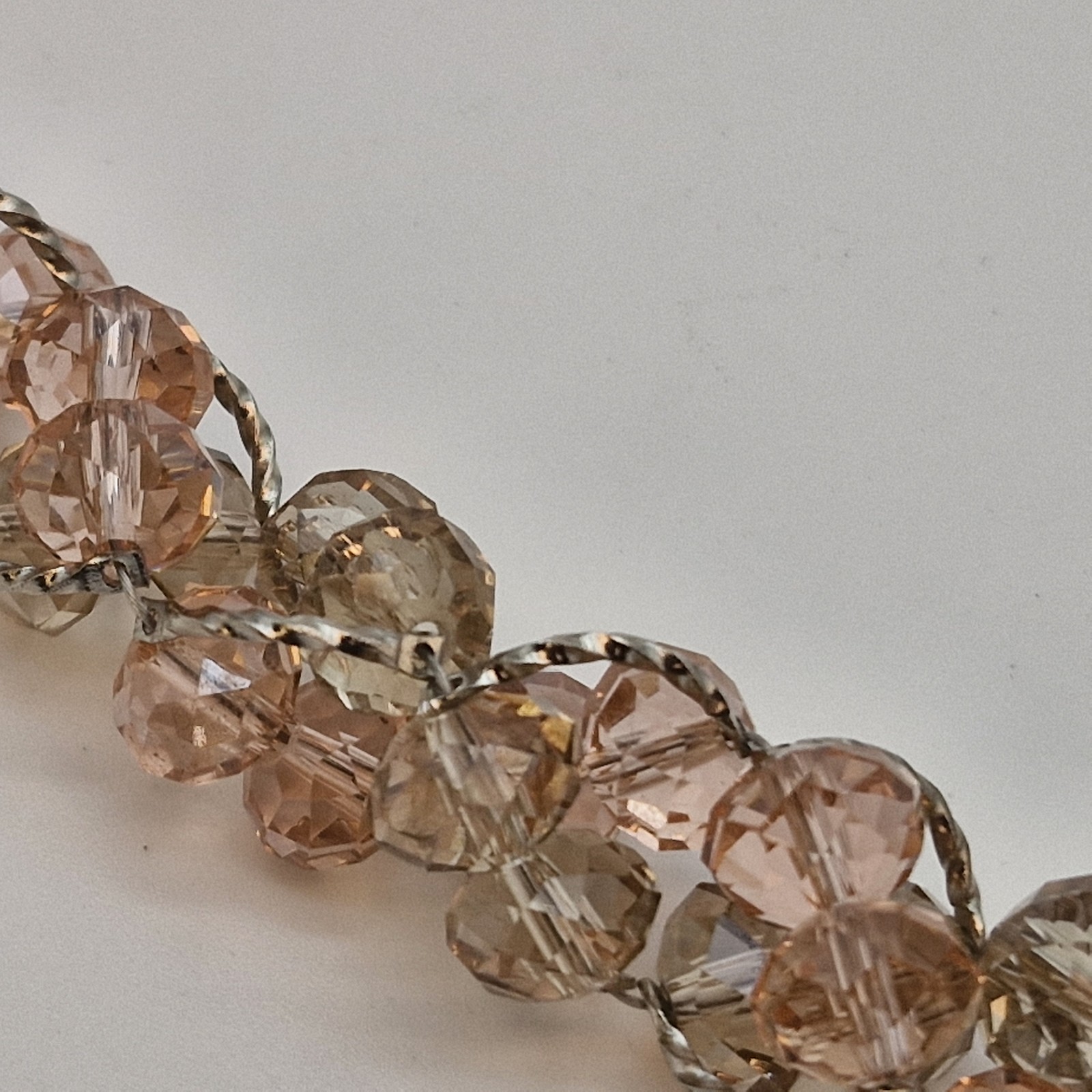 Champagne Crystal Cluster Statement Necklace - Fa… - image 8