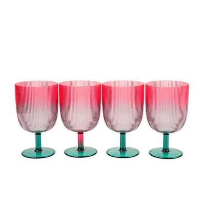 Gartenhaus von Navigate Coconut Grove Ombre 4er Set stapelbare Weinbecher