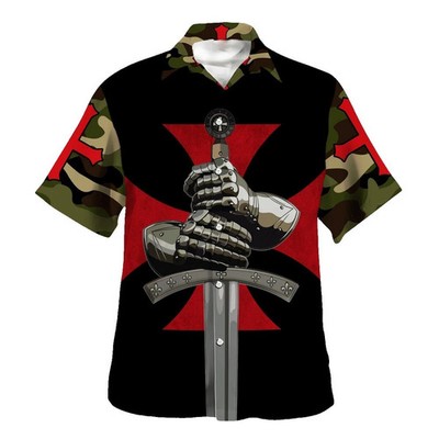 Hand Of A Warrior A Child Of God Christian AOP Shirt  Hawaiian Shirt S-5XL