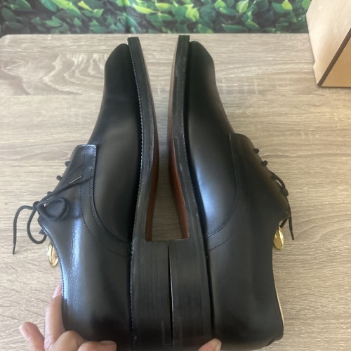 MENS JOHN LOBB ABINGTON BLACK SADDLE CALF LEATHER OXFORD SHOES SZ 8E - Picture 8 of 16
