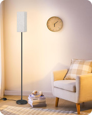 64.6" Floor Lamp, Pole with Foot Switch, Modern Standing Lamp Lampshade, Minimal