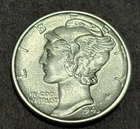 1943-P Mercury Dime - BU Uncirculated - 90% Silver