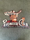 Pioneer Club Cowboy Las Vegas Nevada Vintage Tin License Plate Topper Sign Old