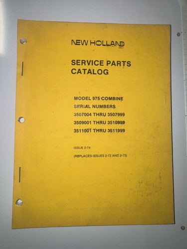 Ford New Holland 975 Combine Parts Catalog Manual 2-74
