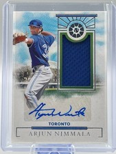 2024 Panini Boys of Summer Jersey Auto Arjun Nimmala #PMS-AN /99 Blue Jays