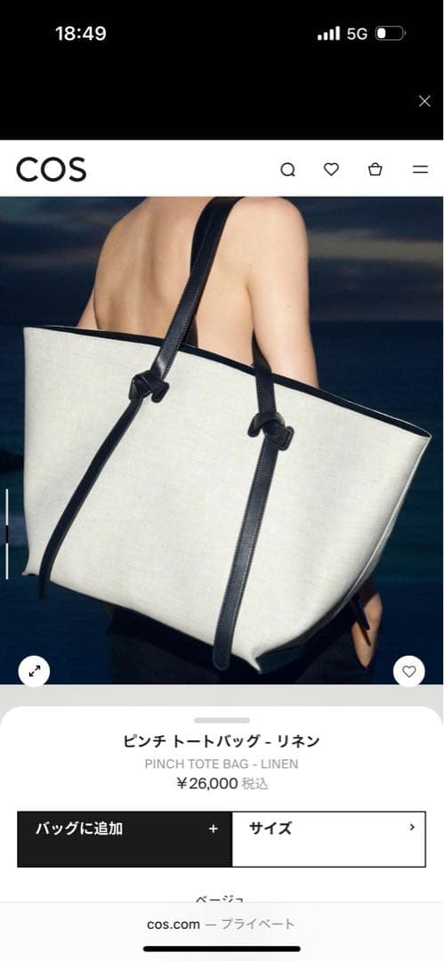 Cos Pinch Tote Bag - Linen We Wouldto Be Flexible In Negotiations
