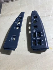 91-96 Caprice Seat & Window Switch Panels Bezels Set Driver & Passenger Blue