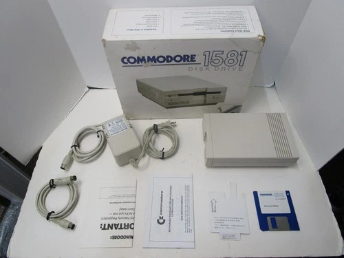 COMMODORE 1581 DISK DRIVE BOXED FOR C64 64C 128 TESTED AND WORKING LF1 💾