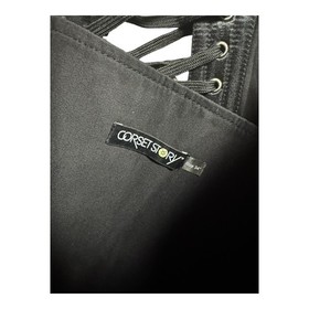 Corset Story Black Overbust Lace Up Corset Size 34 Steel Boned