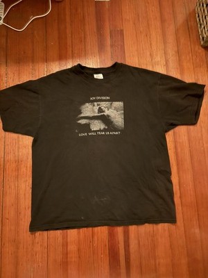 Vintage Joy Division Love Will Tear Us Apart Rock Band T-Shirt Size XL Black