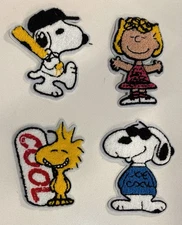 Set Of 4 - Extra Large Peanuts Snoopy Patches   ** Sew On ONlY”
