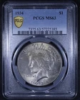 1934 Peace Dollar - $1 PCGS MS63 - PCGS Gold Shield