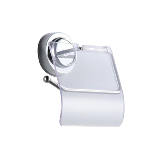 Porta asciugamani carta in acciaio inox ventosa sottovuoto ripiano portaoggetti appendiabiti - Foto 5 di 11