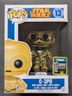 Funko Pop Star Wars C-3PO Gold Chrome #13 SDCC 2015 Exclusive Rare Metallic Figu