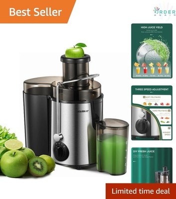 Centrifugal Juicer Machine 800W Stainless Steel 3 Speeds Juice Extractor