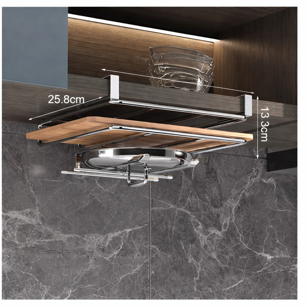 Support de cuisine en inox 304 haut de gamme pour planches et couvercles sous placard