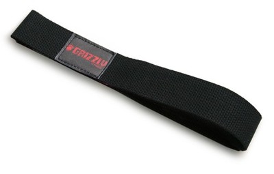 Grizzly Fitness Cotton & Nylon Weight Lifting Wrist Straps Black One-Size Pair N