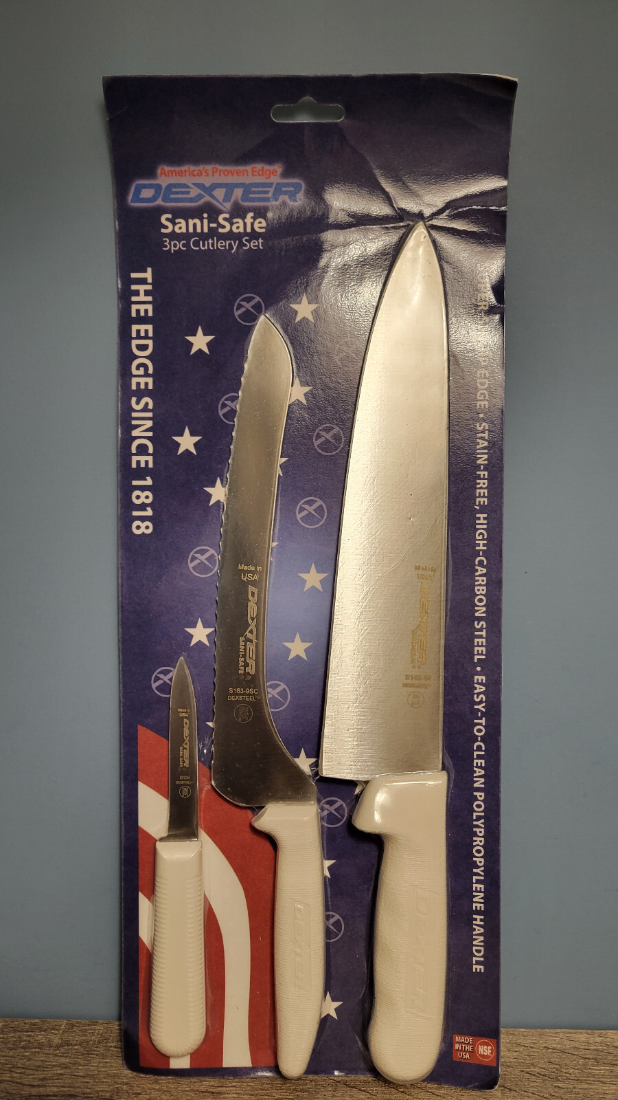 DexterRussell SaniSafe 3Piece Cutlery Set Chef, Bread, & Paring Knife eBay