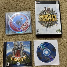 SimCity Lot of 4 Games - SimCity 4, SimCity Societies, Sim Theme Park + S!Zone