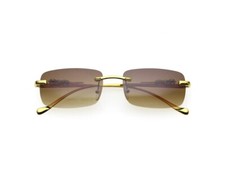 FASHION JAGUAR SQUARE METAL PLATED DETAIL SMALL SUNGLASSES 55MM