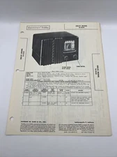Vintage 1948 SAMS PHOTOFACT Manual Schematic Delco R-1233 Tube Radio Reciever