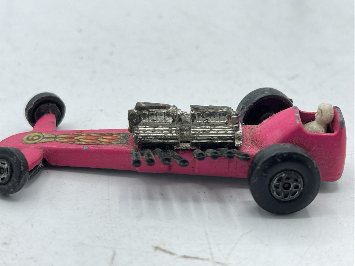 Vintage 1971 Matchbox Superfast Slingshot Dragster No 64 Pink #C5