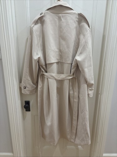 By Johnny Blair Belted Trench Coat Lined Sand RRP $390 BNWT Oversize Size 14-18 - Picture 10 of 10