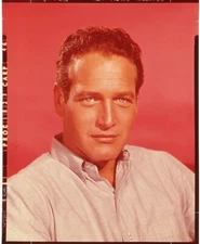 PAUL NEWMAN Original Vintage ERIC CARPENTER MGM 4x5 Color Portrait TRANSPARENCY