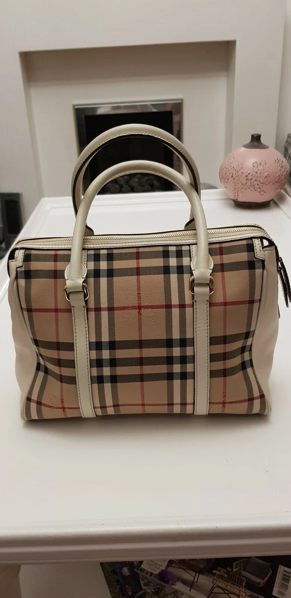 BURBERRY Bag. Burberrys Brown and Beige Check Tartan Bowling,  UK