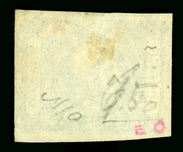 ARGENTINA 1859 Buenos Aires CABEZA LIBERTAD 1p índigo - prt borroso Sc# 10b usado XF Foto 2 de 2