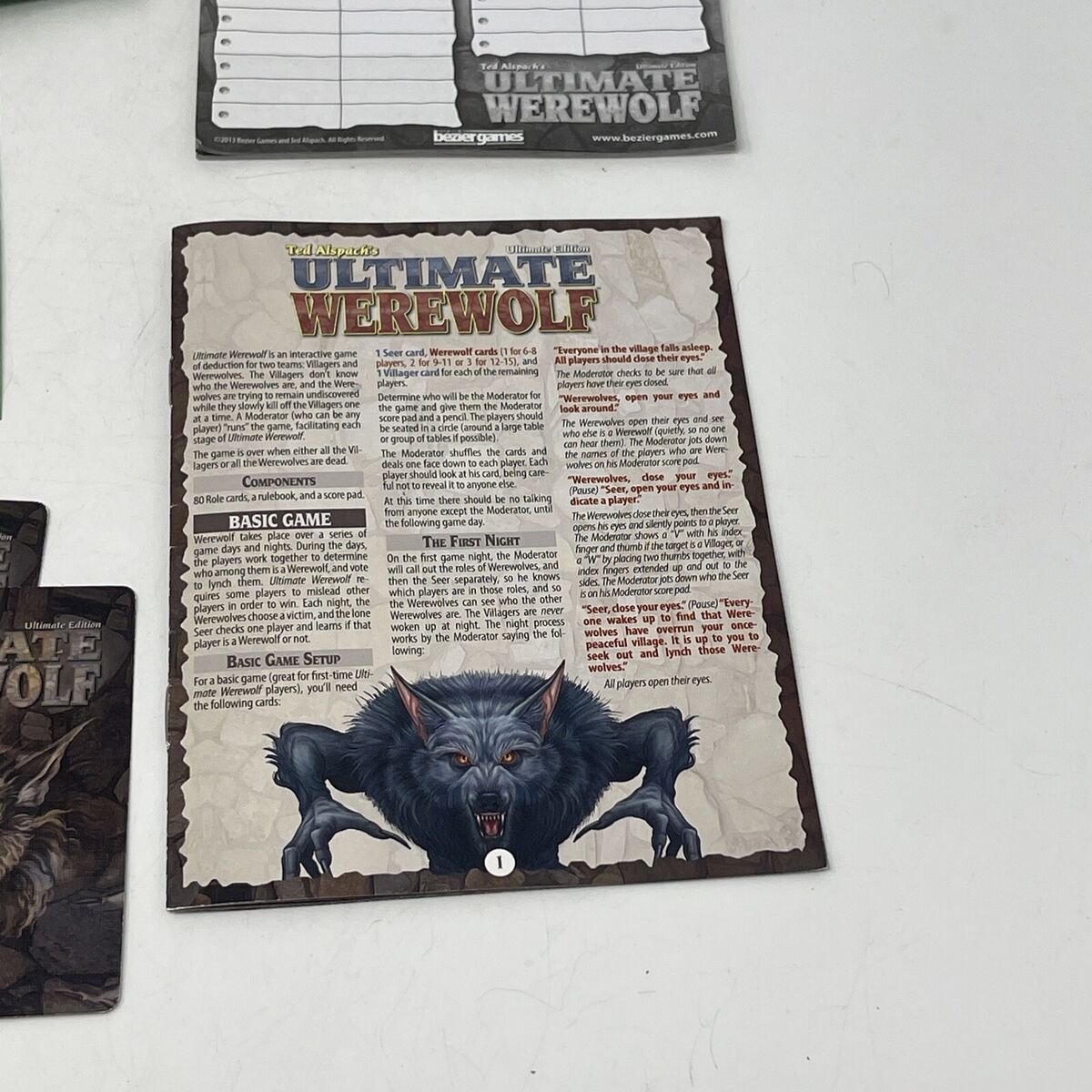 Ultimate Werewolf: Ultimate Edition, Board Game