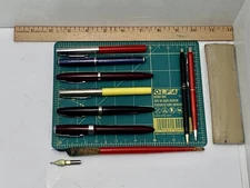 9 Vintage Fountain Pens Pens Pencil: 14K Eversharp Sheaffer’s Venus Cross Etc…