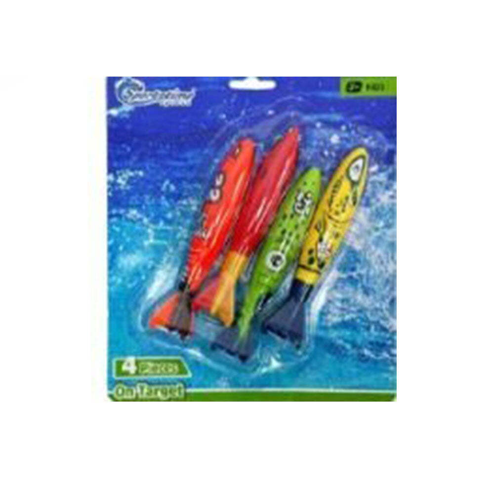 Sportztime Juguete de Buceo Torpedo Bandit Toy 4 Piezas Juguete de Buceo Subacuá