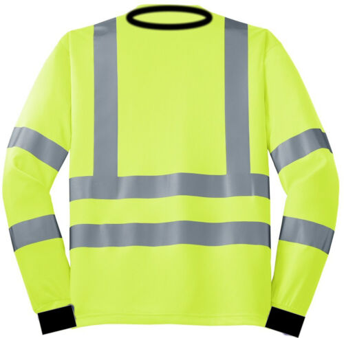 Hi Visibility Yellow Long Sleeve T Shirt M, L, XL, XXL,  Hi Viz Reflective - Picture 1 of 1