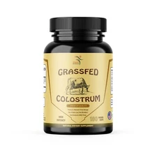 Desiccated Beef Colostrum, 100% Organic GrassFed Undefatted 180 Capsules