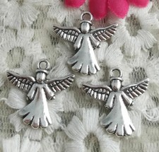 Free Ship 45 pcs Antique silver angel charms 21X20mm H-3392