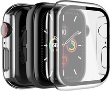 Lot de 2 coques pour iWatch 38-44mm/Film de protection d' cran en verre tremp 