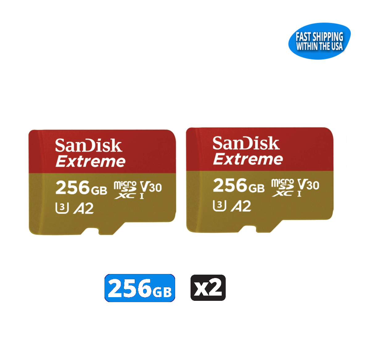 Sandisk 256GB Extreme MicroSD Memory Card GoPro HERO10 Black