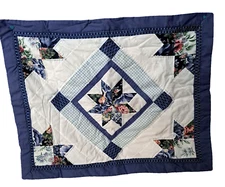 Pillow Sham, Blue/White, size 29.5in X 23in, New- never been used!