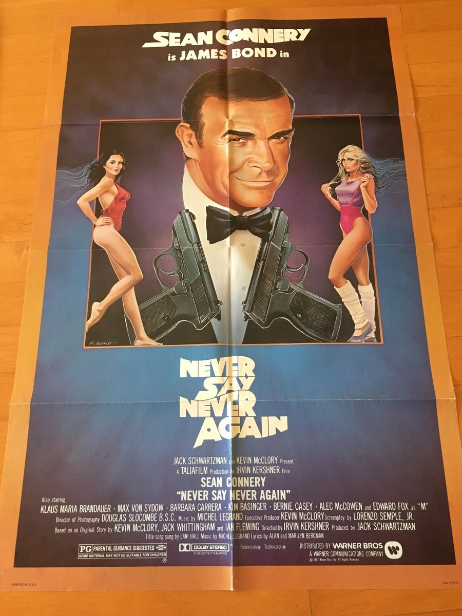Never Say Never Again Original One Sheet Movie Poster 007 James