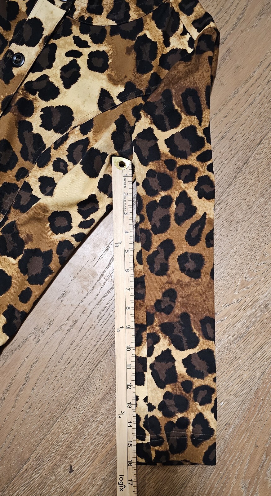 Chico's Additions Leopard  Print Button Front Lig… - image 2