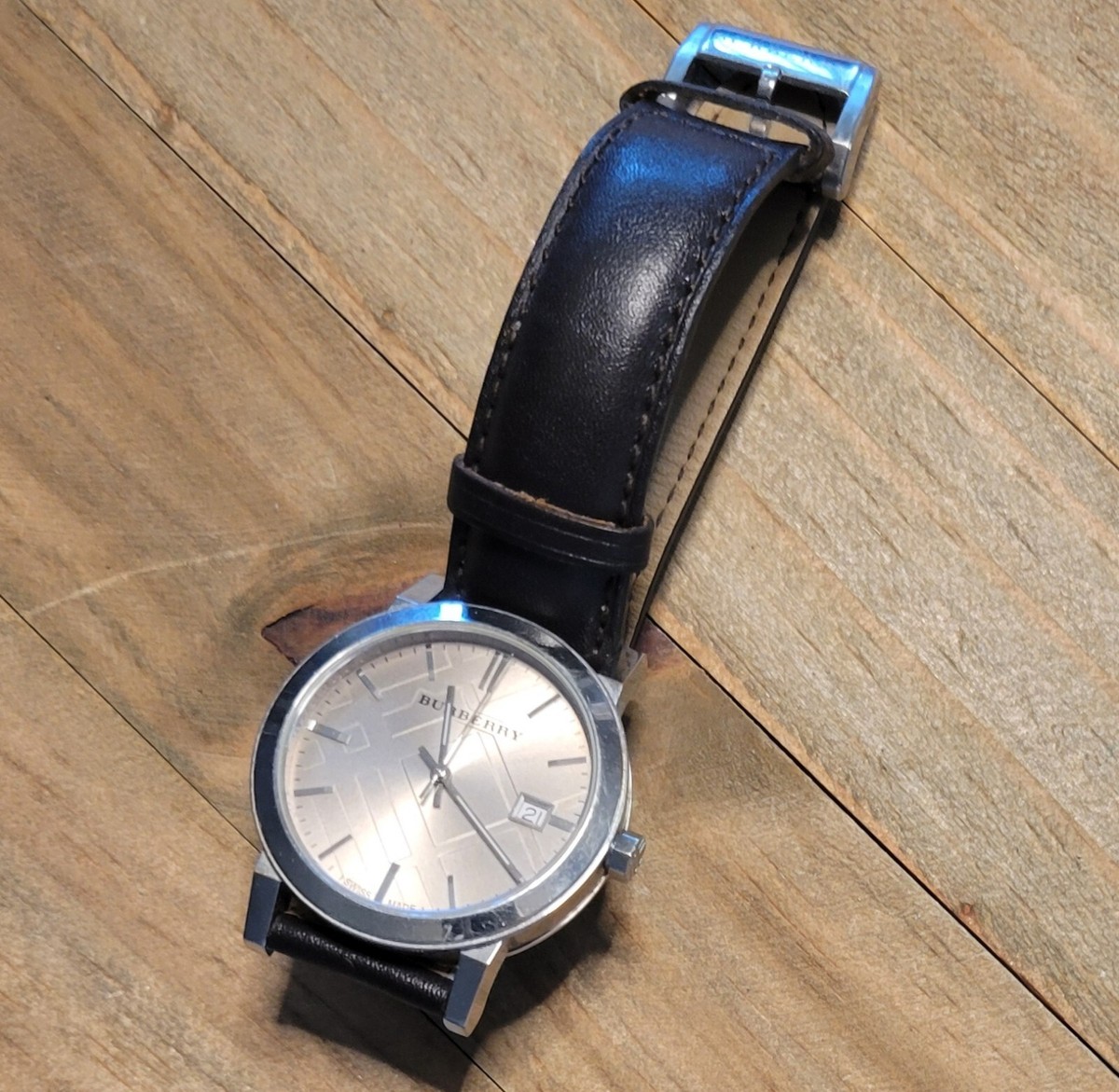 Burberry The City Wristwatch Model BU9011 Brown Leather Band 38mm