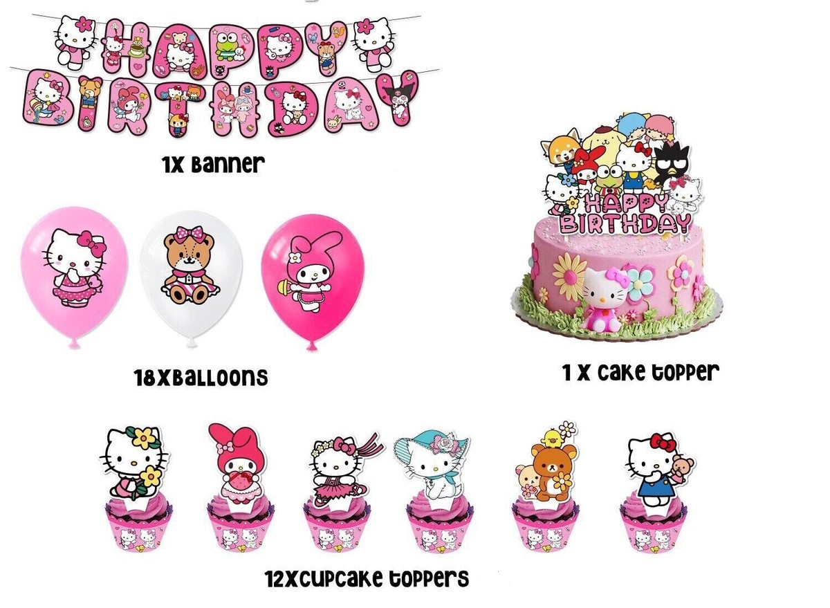 Déco De Fête Hangyodon - Kit Complet Avec Ballons, Guirlande, Accessoires - Multicolore - Pour Anniversaire Enfant - Neuf