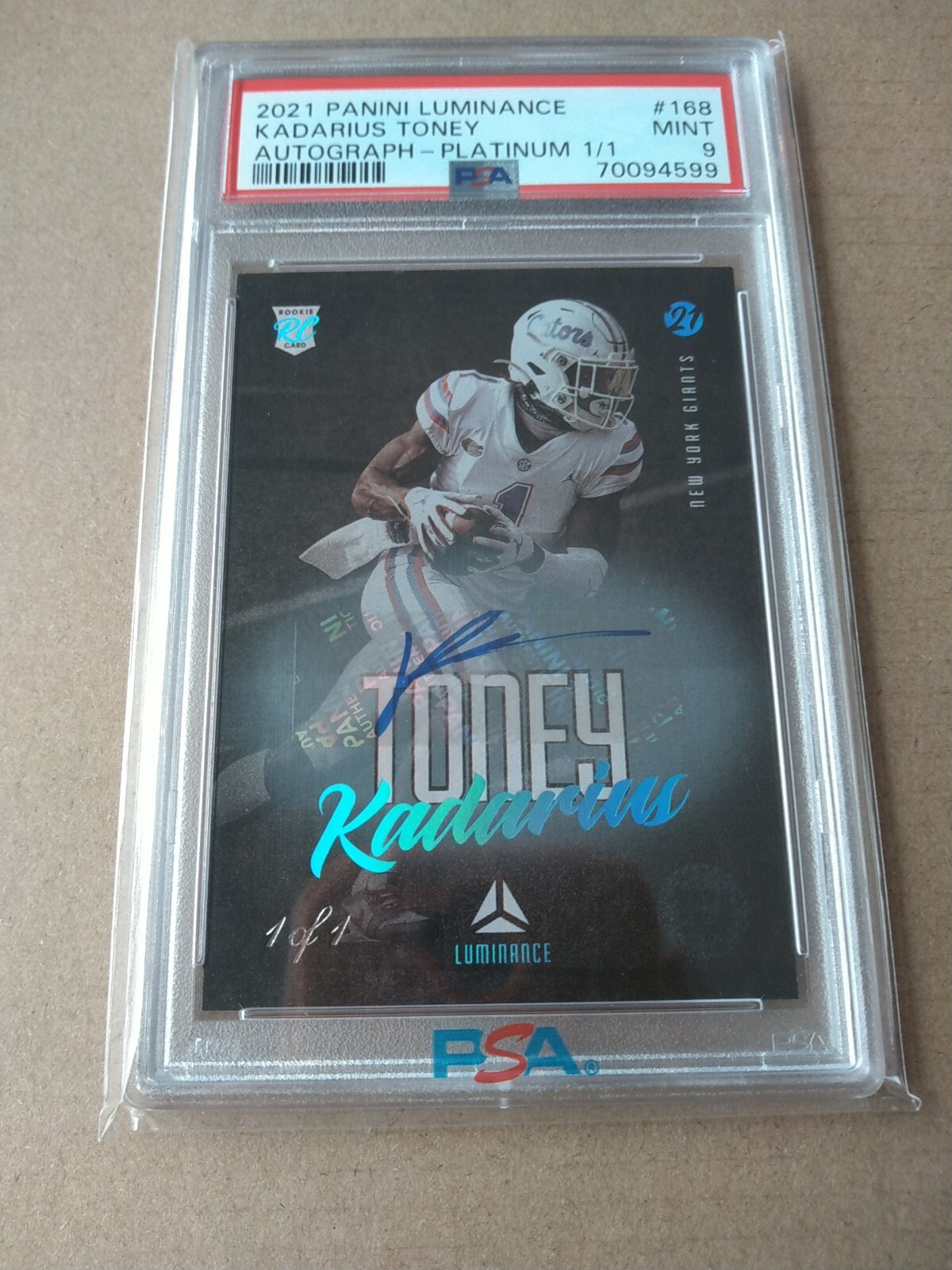 Kadarius Toney Panini Luminance Autographs #168 Platinum