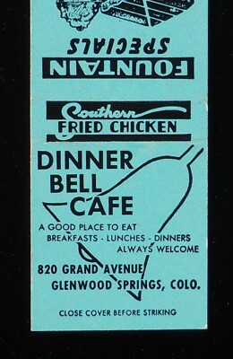 1960s Dinner Bell Cafe Southern Fried Chicken Ice Cream Glenwood Springs CO MB