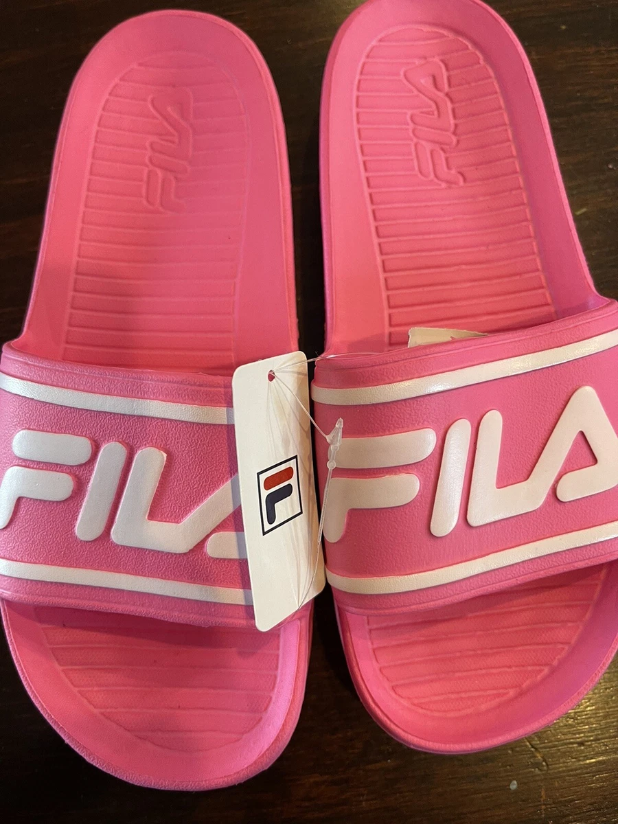 Fila pink deals sliders