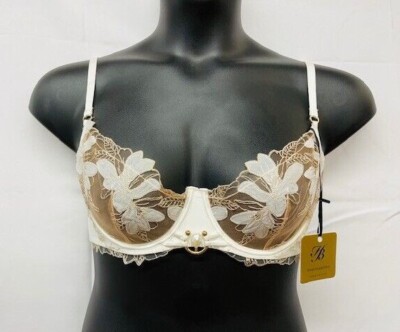 Honey Birdette Louise Ivory Balconette Bra, CHOOSE SIZE-*New-NO RETURNS